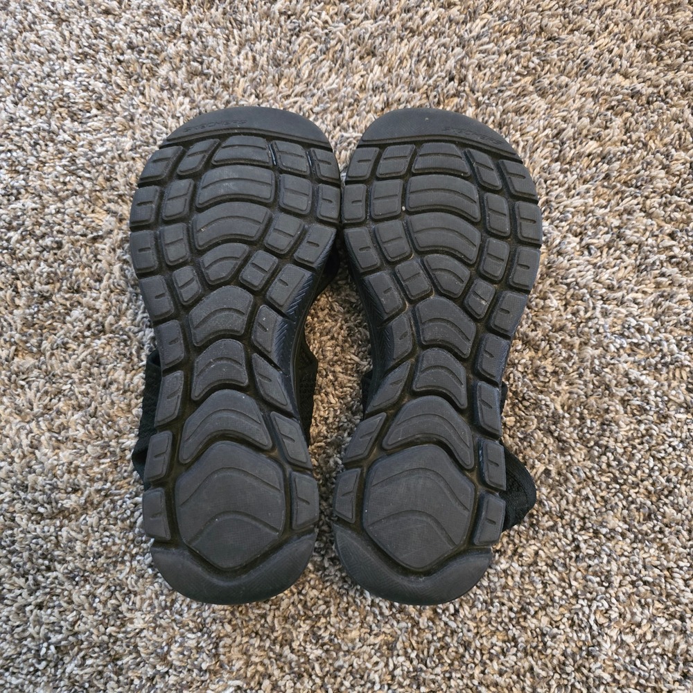 Skechers Flex-Lite Yoga Foam Sandals Womens 9 Black Stretch Fit Slingback Sporty - Picture 7 of 7